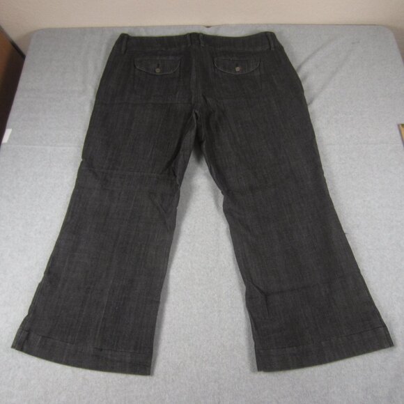 Mossimo Jeans Womens 22W Plus Dark Wash Stretch Trouser Denim Altered Hem - Picture 2 of 15
